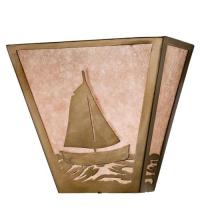 Meyda Black 23908 - 13"W Sailboat Wall Sconce