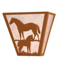 Meyda Black 23921 - 13" Wide Mare & Foal Wall Sconce