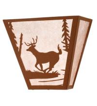 Meyda Black 23944 - 13" Wide Deer Creek Wall Sconce