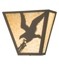 Meyda Black 23952 - 13"W Strike of the Eagle Wall Sconce