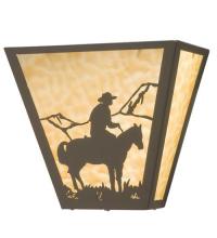 Meyda Black 23955 - 13" Wide Cowboy Wall Sconce