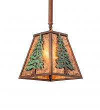 Meyda Black 240017 - 10" Square Tall Pines Pendant