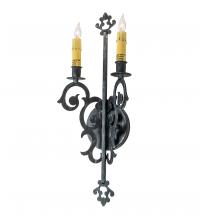 Meyda Black 240495 - 8" Wide Aneila 2 Light Wall Sconce