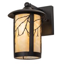 Meyda Black 241274 - 8" Wide Fulton Branches Solid Mount Wall Sconce