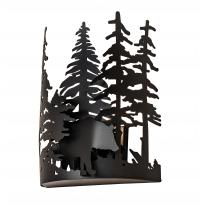 Meyda Black 241558 - 11" Wide Bear Through the Trees Wall Sconce