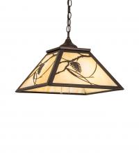 Meyda Black 242639 - 16" Square Whispering Pines Pendant