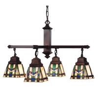 Meyda Black 24267 - 26"W Prairie Wheat 4 LT Chandelier