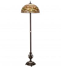 Meyda Black 242829 - 71" High Tiffany Turning Leaf Floor Lamp