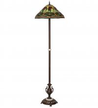 Meyda Black 242832 - 71" High Tiffany Dragonfly Floor Lamp