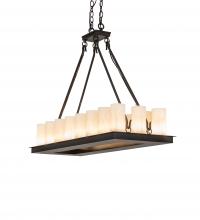 Meyda Black 242984 - 40" Long Loxley 18 Light Oblong Chandelier