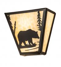 Meyda Black 243391 - 13" Wide Bear Creek Right Wall Sconce