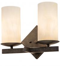 Meyda Black 243450 - 12" Wide Dante 2 Light Wall Sconce