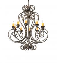 Meyda Black 243808 - 42" Wide Fernando 10 Light Chandelier