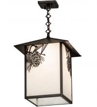 Meyda Black 244161 - 14" Square Seneca Winter Pine Pendant