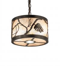 Meyda Black 244174 - 10" Wide Whispering Pines Inverted Pendant