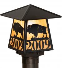 Meyda Black 244369 - 8" Square Personalized Buffalo Post Mount