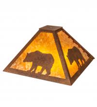 Meyda Black 244685 - 24" Square Lone Bear Shade