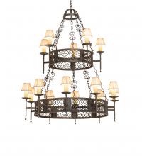 Meyda Black 244797 - 48" Wide Toscano 15 Light Two Tier Chandelier