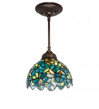 Meyda Black 244860 - 8" Wide Nightfall Wisteria Mini Pendant