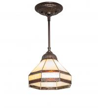 Meyda Black 244869 - 8" Wide Topridge Mini Pendant