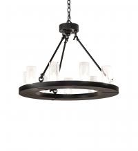 Meyda Black 245878 - 30" Wide Loxley 9 Light Chandelier