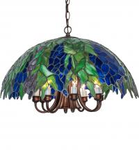 Meyda Black 246060 - 22" Wide Tiffany Honey Locust Pendant