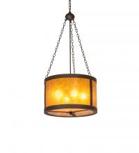 Meyda Black 246132 - 22" Wide Smythe Craftsman Inverted Pendant