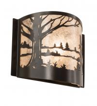 Meyda Black 246140 - 12" Wide Quiet Pond Wall Sconce