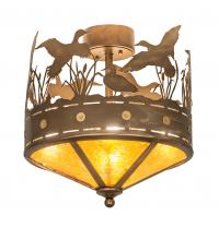 Meyda Black 246225 - 16" Wide Ducks in Flight Flushmount