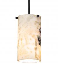 Meyda Black 246274 - 5" Wide Cilindro Jadestone Mini Pendant