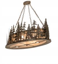 Meyda Black 246791 - 48" Long Tall Pines Oblong Inverted Pendant