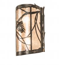 Meyda Black 246792 - 10" Wide Whispering Pines Wall Sconce