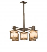 Meyda Black 247250 - 36" Wide Roylance 5 Light Chandelier