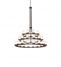 Meyda Black 247337 - 72" Wide Loxley 39 Light Three Tier Chandelier