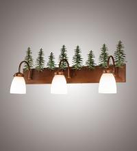 Meyda Black 247392 - 28" Wide Tall Pines 3 Light Vanity Light