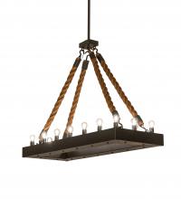 Meyda Black 247606 - 60" Long Quadrato Alva 16 Light Rope Pendant