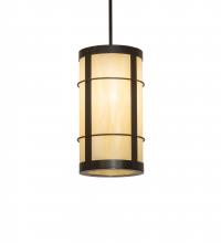 Meyda Black 247656 - 7.5" Wide Villa Mini Pendant