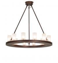 Meyda Black 247663 - 36" Wide Loxley 12 Light Chandelier