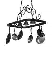 Meyda Black 247727 - 46" Long Elana 3 Light Pot Rack