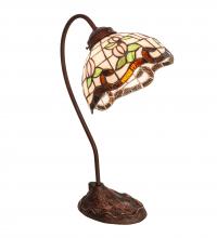 Meyda Black 247780 - 18" High Roseborder Desk Lamp