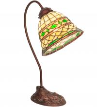 Meyda Black 247792 - 18" Wide Tiffany Roman Desk Lamp