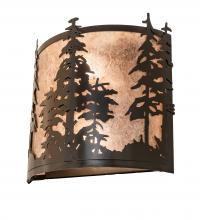 Meyda Black 249114 - 12" Wide Tall Pines Wall Sconce