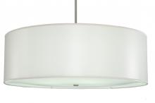 Meyda Black 250037 - 42" Wide Cilindro White Trilam Textrene Pendant