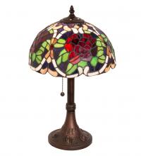 Meyda Black 251062 - 17" High Renaissance Rose Accent Lamp