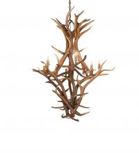 Meyda Black 251158 - 42" Wide Antlers Elk & Mule Deer 8 Light Chandelier