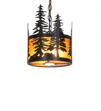 Meyda Black 251324 - 10" Wide Tall Pines Pendant