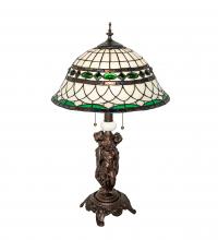 Meyda Black 253641 - 28" High Tiffany Roman Table Lamp