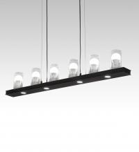 Meyda Black 254714 - 44" Long Loudon 6 Light Pendant