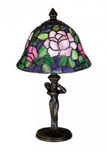 Meyda Black 26488 - 12"H Tiffany Rosebush Mini Lamp