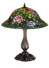 Meyda Black 26489 - 18.5"H Tiffany Rosebush Table Lamp